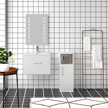 Xinyang Mobile da bagno sospeso da 60 cm con cassetto singolo bianco protezione ambientale MDF bordo con lavello in ceramica