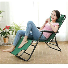 FGA Sedia reclinabile/Pieghevole Portatile in Metallo Multifunzione con braccioli Sedia Moderna di Design Casual Sedia Pieghevole di Colore Verde