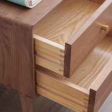 Comodini in legno con 2 cassetti maniglia per camera da letto e soggiorno, 40 x 45 x 55 cm
