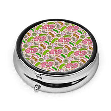 Pretty Paisley - Contenitore rotondo per pillole a 3 scomparti, in metallo, per medicina e vitamina