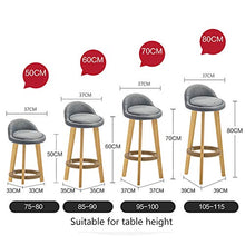 Ljings, comodi cuscini per sedili, sedie da bar in stile contemporaneo, con struttura in legno robusta, per patio, cucina, sgabello, verde, lino
