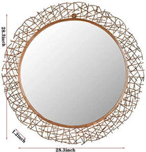 Specchio Rotondo per Il Bagno Decorativo per Il Bagno, Trucco Appeso a Parete Ferro battuto