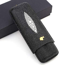 Sigaro Humidor, Pelle 2 Confezioni di Cuoio Premio Sigaro Set Sigaro Tubo (165 * 70 * 30Mm),B