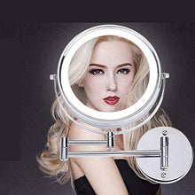 Specchio Per Il Trucco Specchi Specchio Da Barba Con Luce A Led / Specchio Da Bagno / Specchio Da Trucco / Ingrandimento 5X (8,5 Pollici) Di Diametro Specchio Girevole A Doppia Faccia Specchio Per Tru