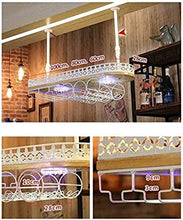 HZWLF Scaffale per Bicchieri da Vino in Stile retrò in Ferro di Pino da Appendere Scaffale per Vino Scaffale per Decorazione a soffitto per Bar, ristoranti, cucine Stoccaggio Natale