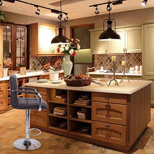 ZHTX Girevole Kitchen Bar Sgabello Sedia con braccioli e Cuscino contatore Altezza Sgabello Girevole Regolabile Bar Stool (Color : Black)
