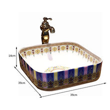 Pool Lavandino in Ceramica Lavabo Moderno Lavabo Artistico Lavabo (39x39x14cm) Lavandini Bagno