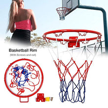 Cerchio da basket mysticall, canestro da basket con vite a rete, cerchio da appendere a parete per cerchio
