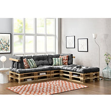 [en.casa] Cuscini per Divano Palette Euro mobili DIY Cuscini Divano per Palette per Dentro Ideale per Salotto Giardino d´Inverno 3 x Cuscino per Il Sedile e 5 x Cuscino per Schienale Grigio