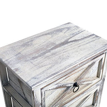 Rebecca Mobili Mobile da Camera, Paulownia, Bianco Shabby, 45x30x64 cm