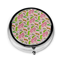 Pretty Paisley - Contenitore rotondo per pillole a 3 scomparti, in metallo, per medicina e vitamina