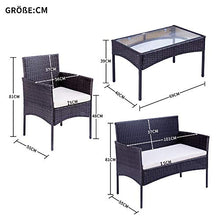 WYLZLIY-Home Set Mobili da Giardino Set Mobili da Esterno Seating Group per 4 Persone Balcone Set di Mobili Set da Giardino Set di Sofà per Giardino Balcone Terrazza
