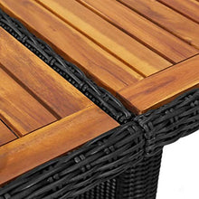 SKM Set da Pranzo da Giardino 9 pz in Polyrattan Nero (140.5kg)