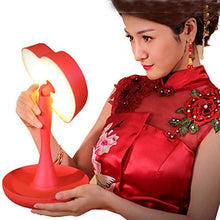 Specchio per Il Trucco, Set di Specchi, Specchio da Toeletta di Bellezza con Luci A LED, Specchio Compatto - Oscuramento E Rotazione del Touch Screen - Rosso