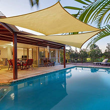 Zhao, tenda da sole per balcone, tenda da giardino, terrazza, pianta condizionata per fiori da giardino, beige 7 x 7 m (colore: beige, dimensioni: 7 x 7 m)