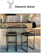 DLC Bar, Caffè, Sedia da Ristorante, Sgabelli da Bar Sgabello da Bar Sedia per Bancone Colazione Cucina Sala da Pranzo Cuscino in Velluto Sedie per Trucco con Poggiapiedi e Schienale,Nero,66 Centimet