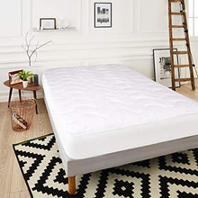 Sweetnight Raso Topper, Cotone, Bianco, Queen, 160x200 cm