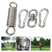 Tomanbery Durable Hanging Chair Kit Rotation Loop Swing Chair Spring Perfective Strong Pratica Amaca Molla per amache