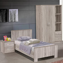NovomeUBLE - Armadio a 2 ante per camera dei bambini, colore: rovere grigio