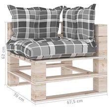vidaXL Divano da Giardino Pallet 2 Posti con Cuscini in Legno di Pino