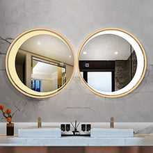 BATH Specchio Rotondo a LED Illuminato, Specchio da Bagno a Forma di Mezzaluna Impermeabile a Parete