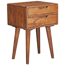 KADIMA DESIGN Comodino Sheesham comodino in legno massiccio tavolo comodino comodino