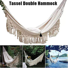 lefeindgdi - amaca doppia deluxe a dondolo, amaca da esterni, in cotone, per 2 persone, 2 persone, stile boho, 2 x 1,5 m, in macramè, per interni