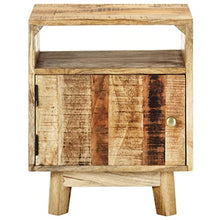 vidaXL Comodino 40x30x50 cm in Legno di Mango Grezzo