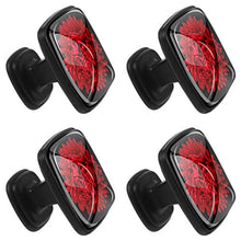 Fiore rosso dell'aster Pomelli per Porta Set di 4 Pomelli per Mobili Manopole per Cassetti Cucina Armadio Vetro