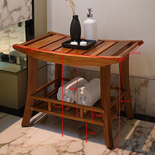 Bagno Panca in legno di teak massiccio 61 x 41 x 46,5 cm