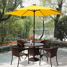 HXFAFA Ombrellone da giardino con 8 strisce LED, a energia solare, 270 cm, impermeabile