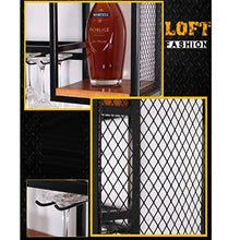 PZW Semplice e Creativo Portabottiglie da Parete in Ferro Loft Portabottiglie da Vino in Stile Retrò