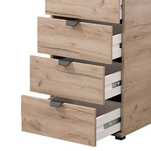 Cassettiera a 5 cassetti - Vincent - 45 cm, Rovere