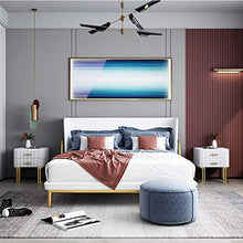 Comodino comodino camera da letto in pelle bianca armadietti 2 cassetti armadio per camera da letto soggiorno