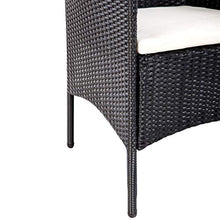 FAMIROSA Set Divani da Giardino 4 pz con Cuscini in Polyrattan Nero-4186