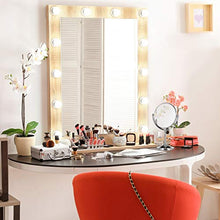 Relaxdays 10021949 Specchio da Trucco Ingranditore Make Up Specchiera da Tavolo, Tondo, Doppio HLP: 28x18x10 cm Argento