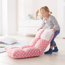 howa 2 in 1 poltrona + divano per bambini – schienale regolabile in 6 posizioni - rosa 8601