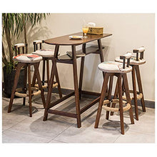 Sgabello da bar WGZ Legno massello Retro Bar Sedia Girevole Sgabello Alto Sgabello casa Multicolore Moda (Color : C)