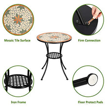 Set di tavolo da bistrot a mosaico resistente e durevole, ideale per piscina, salotti, camere da letto, balconi, prati, cortili, giardini (scrivania)