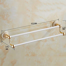 scaffale Stand Ali Portasciugamani Bagno Doppio Rod Ispessimento Materiale Sospensione Spazio Alluminio Stile Europeo Retrò Rack