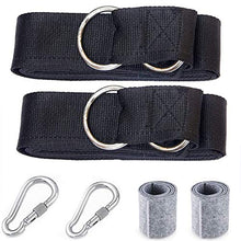 Nurkoo - Kit di fissaggio per dondolo, 3 m, con 2 moschettoni e anelli a D, può contenere fino a 550 kg con custodia, protezione per albero