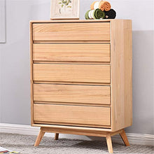 ZzheHou Cassettiera Night Stand Camera Bagagli Comodino 5 Cassetti Governo di Immagazzinaggio Robusto Durevole Semplice E Grazioso (Color : Natural, Size : 65x36x92CM)