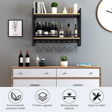 Wine Rack Gqq @ Stemware - Supporto da Parete in Metallo per Bottiglie di Vino e Bicchieri, da Appendere alla Parete