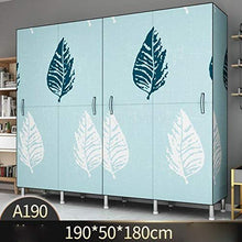 TWDYC Armadio Semplice Panno Armadio d'Acciaio Full Frame Ispessimento Bold Staccabile Doppio Guardaroba Tessuto Home