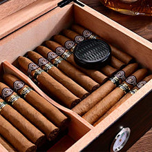 Sigaro Humidor Cedro con igrometro, desktop Digital Humidifier Brown Box può contenere circa 50 sigari