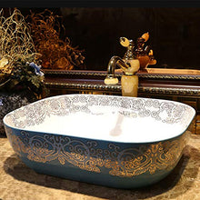 Lavabo Ovale da Bagno Retro Creative Jingdezhen Ceramic Hotel Lavabo antispruzzo Lavandini Bagno