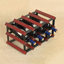 LHQ-HQ Vino Vino Rack Vino cremagliera freestanding in Legno e Metallo