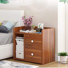 RKRLJX Comodino, Comodino Camera da Letto, Piano in Legno, Easy Pull Type, Camera da Letto, 2 Cassetti Comodino
