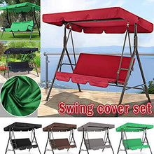 Mooyod - Set di 3 coperture per dondolo e dondolo per sedia a dondolo da giardino, impermeabile