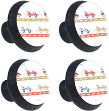Auto da corsa numero sette Pomelli per Porta Set di 4 Pomelli per Mobili Manopole per Cassetti Cucina Armadio Vetro